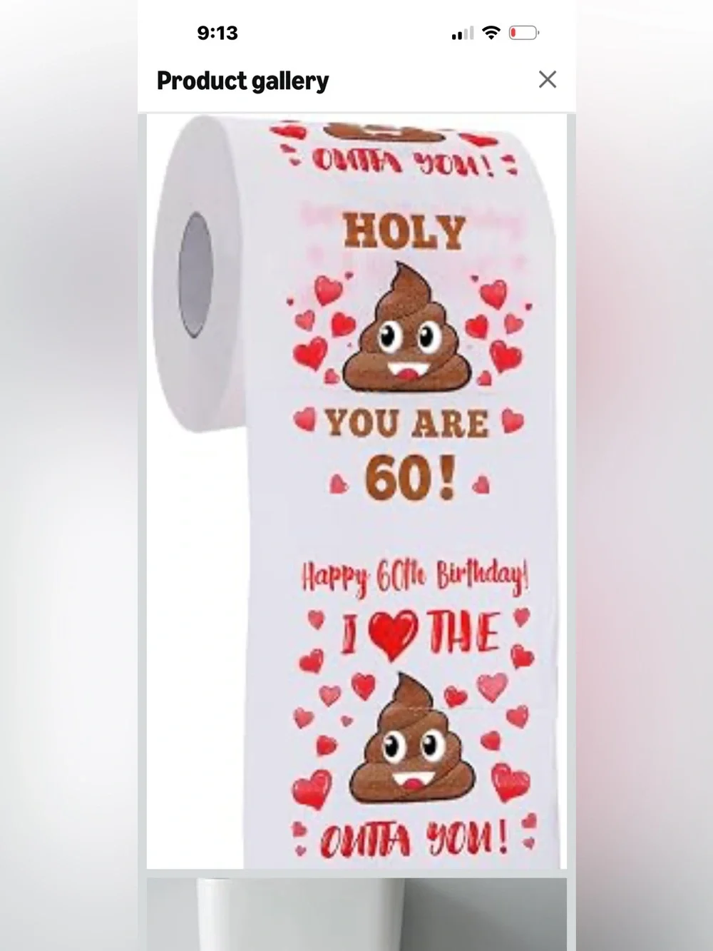 New Open Box Sealed TP 60th Birthday Gifts Women, Men, Her, Him - Happy Prank